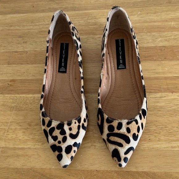 Steven By Steve Madden Shoes - Steven by Steve Madden Garnitur- l Animal Print Pony Hair Ballett Flats Size 7.5